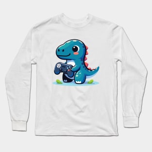 Cute Dinosaur Game Lover Long Sleeve T-Shirt